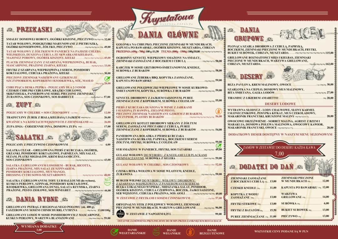 Restauracja Cleopatra menu 2025: aktualne ceny dań w karcie i dostawie Restauracja Cleopatra menu 2025: aktualne ceny dań w karcie i dostawie